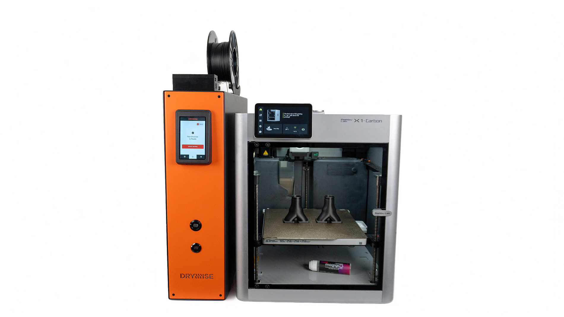 Drywise 건조기를 3D프린터에 연결한 모습